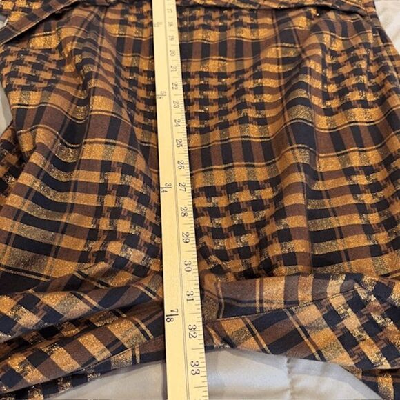 Ace & Zig Wrap Jumpsuit "Barn Wrap" St. Honore Brown Metallic Gold Size Medium - Picture 10 of 14